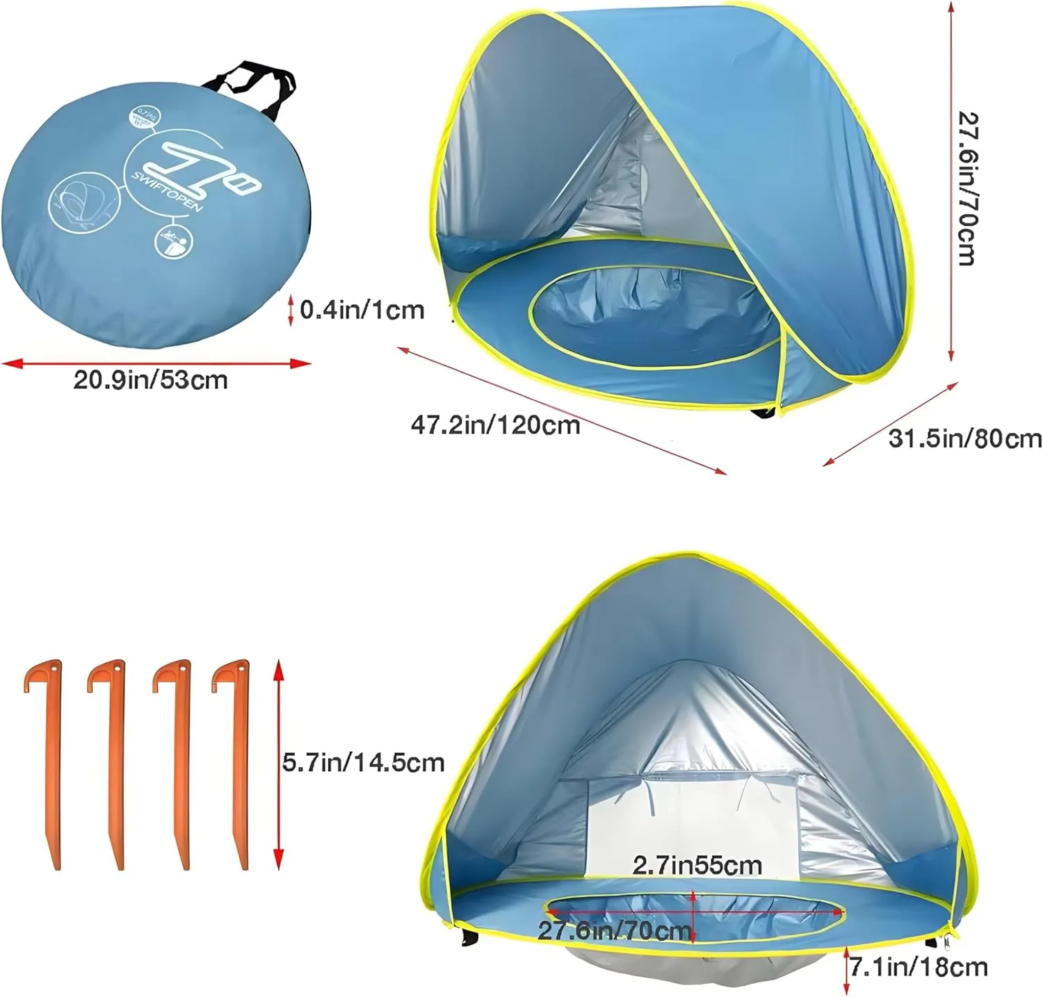 Tente de Plage Instantanée pour Bébé – Image 7