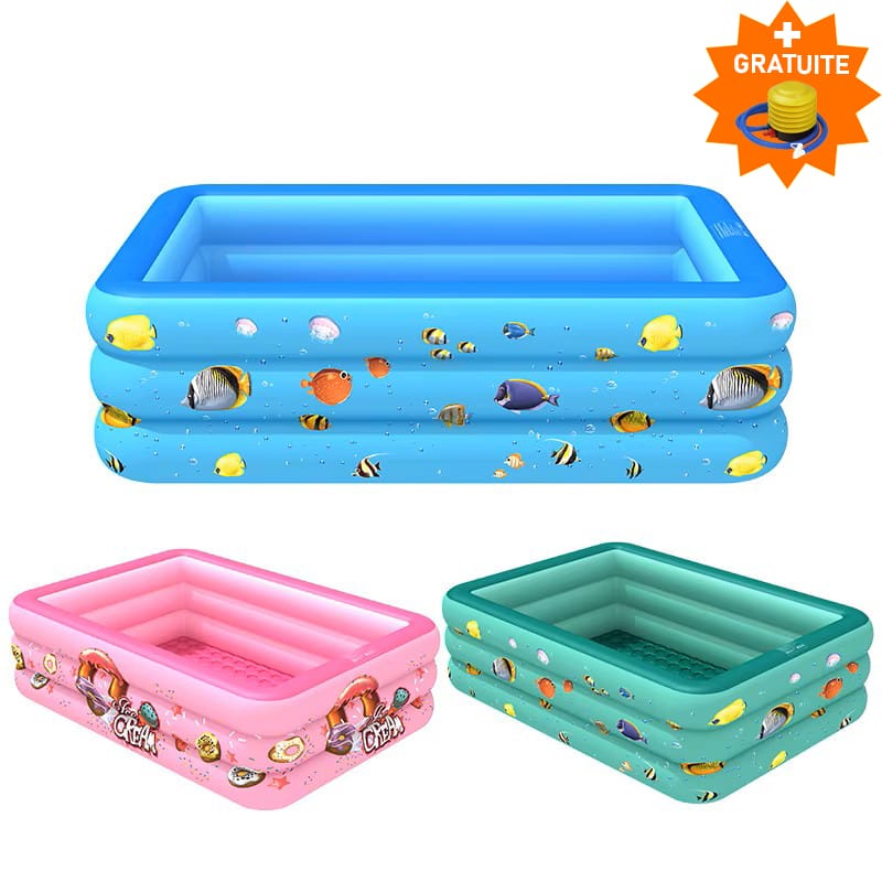 piscine Piscine 130 cm (130cmX85cmX 50cm) Gonflable – Image 1