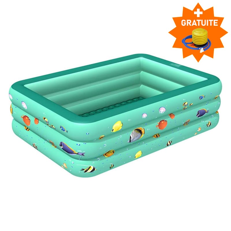 vert Piscine 130 cm (130cmX85cmX 50cm) Gonflable – Image 1