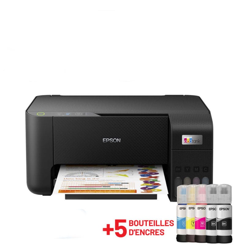 imprimante-multifonction-a-reservoir-integre-3en1-couleur-epson-ecotank-l3251-wifi-5-bouteilles-d-encre-epson-incluses Imprimante EPSON ECOTANK L3251 à Réservoir Intégré 3En1 Wifi Couleur – Image 1