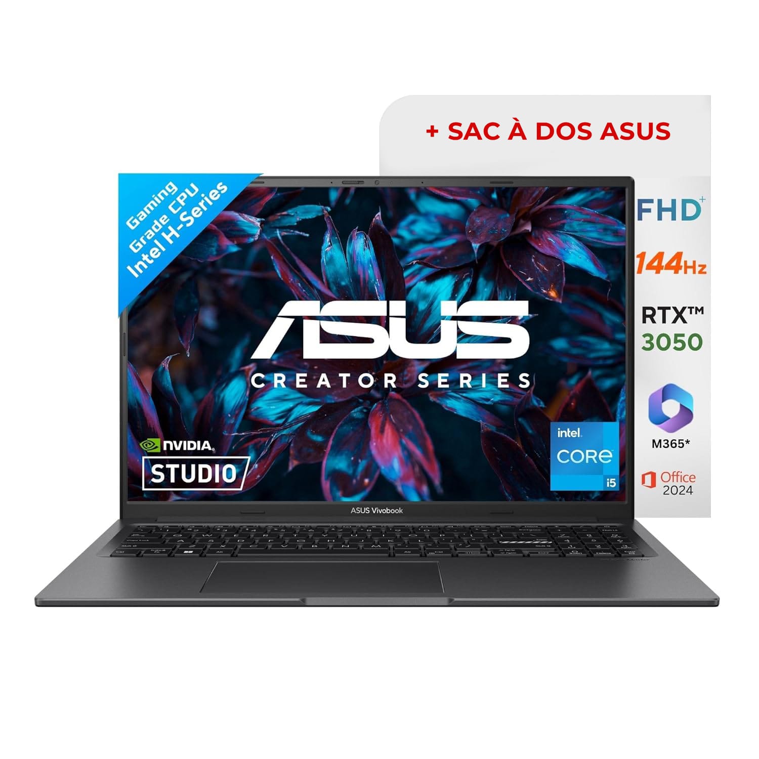assu 3050 PC Portable Gamer ASUS Vivobook 16X i5 13è Gén 8Go RTX3050 – Image 1