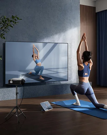 video-projecteur Edutab A12 intelligent , Garantie 1 an , Full HD 1080p , Wifi , Support Plafonds/ mural inclus , Cable HDMI 5m inclus , Lampe de projection offerte – Image 4