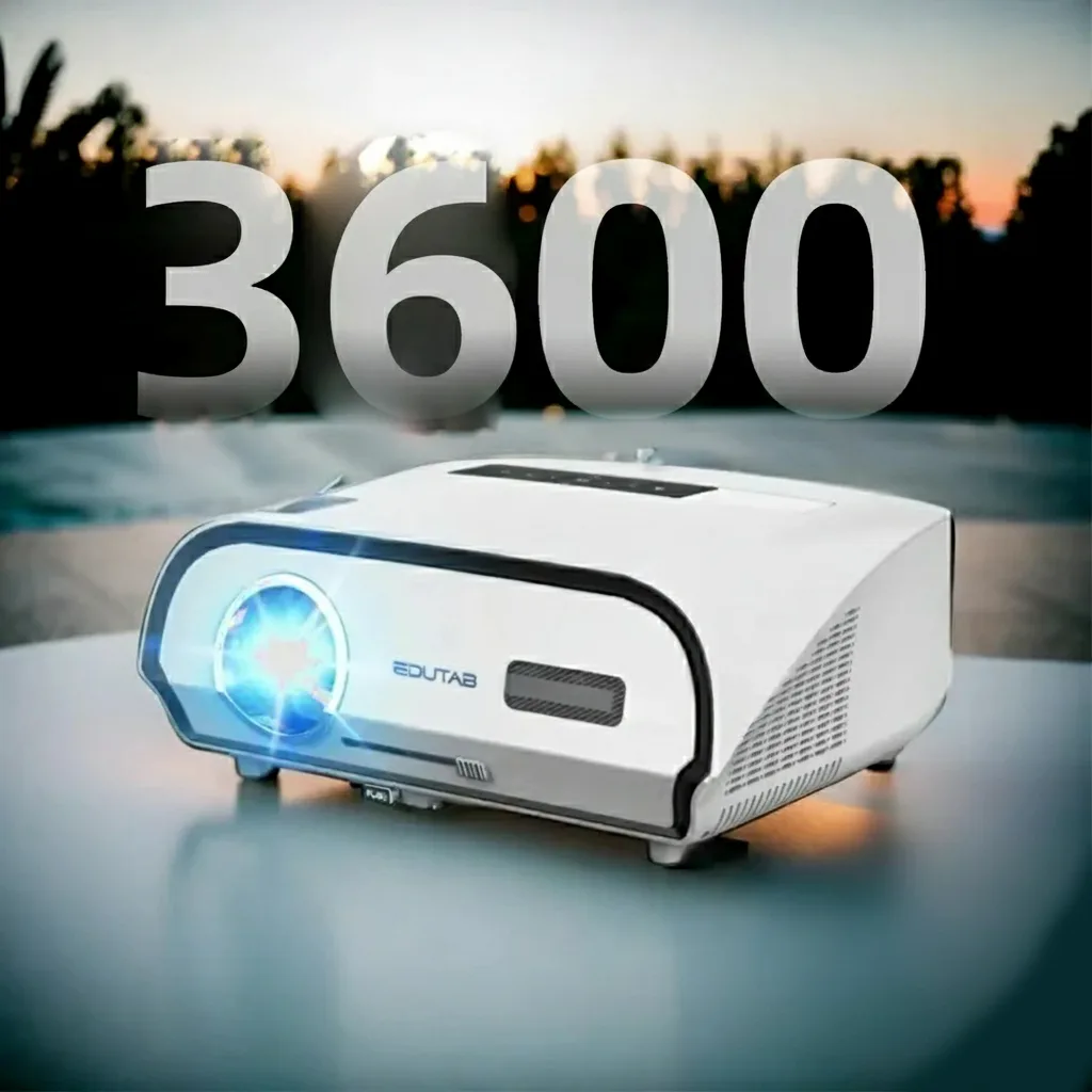 video-projecteur Edutab A12 intelligent , Garantie 1 an , Full HD 1080p , Wifi , Support Plafonds/ mural inclus , Cable HDMI 5m inclus , Lampe de projection offerte – Image 1