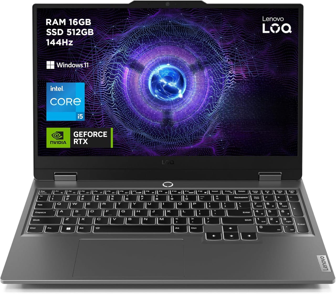 lenovo PC Portable Gamer LENOVO LOQ 15IRX9 i7 13ème Gén 16G RTX4050 Windows 11 garantie 2 ans – Image 1